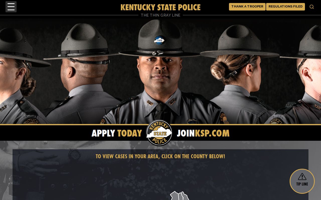 Kentucky State Police unsolved cases interface for Lawrence County investigations